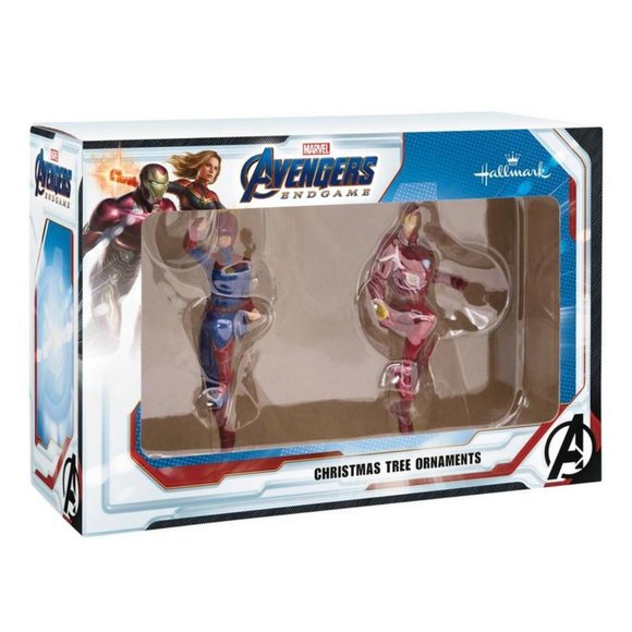 Hallmark Ornament Set- Iron Man and Capt. Marvel - Picture 3 of 4